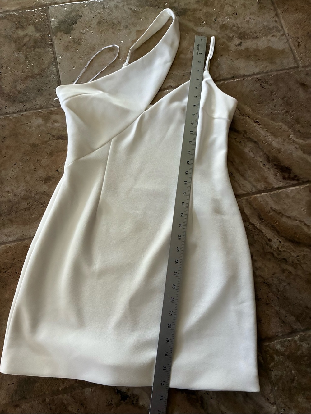 Elliatt Dress White One-Shoulder Mini Dress Bridal Mini Dress - Picture 8 of 15